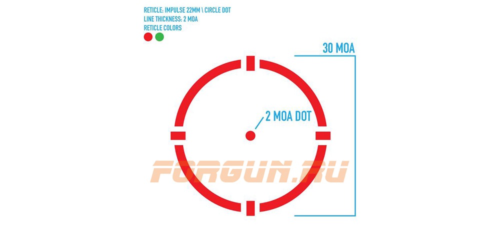 Коллиматорный прицел Firefield Impulse Compact 1х22 с ЛЦУ (FF26029)